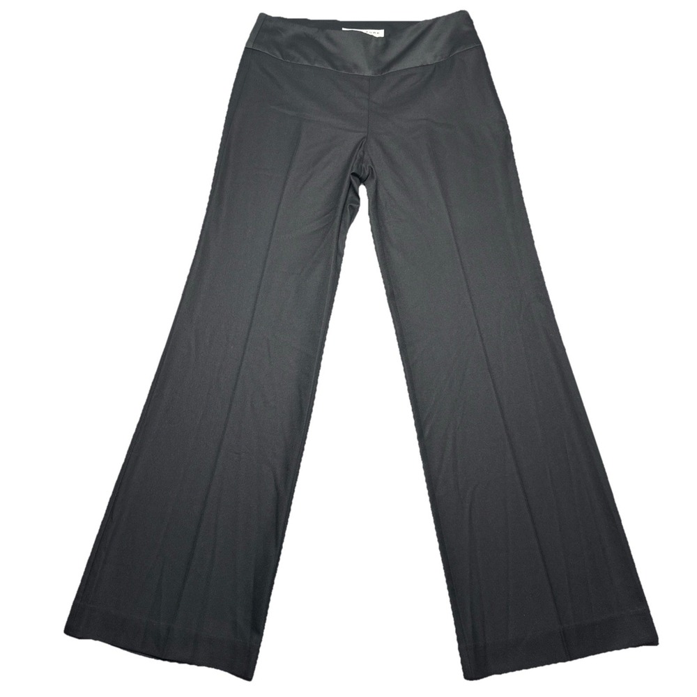 Trina Turk Black Wide Leg Dress Pants Office Classy Size 4 30X31 Style #289419